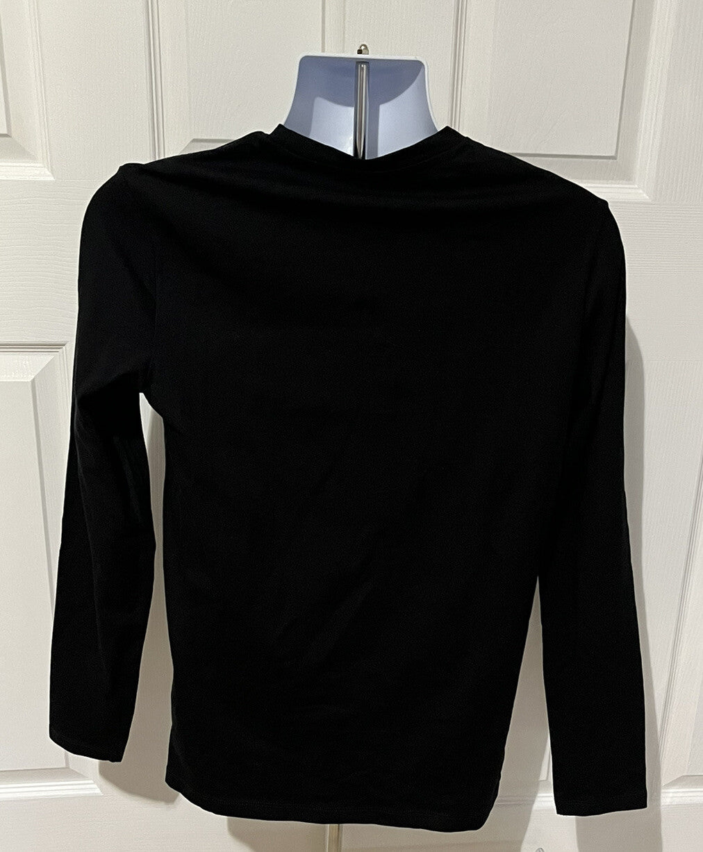 Express Men’s Long Sleeve Cotton Side Pocket T-Shirt- Black- Small- New Tag $44