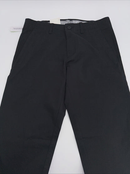 Haggar Men’s Life Khaki Straight Fit Chino Pants - Black- Size: 33W 30L- NEW