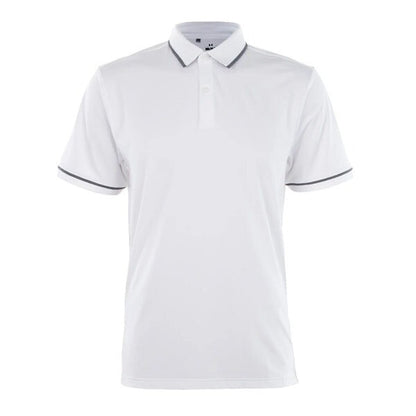 $65 Under Armour Men's T2 Green Tipped Polo - White/Grey - Medium -New With Tag