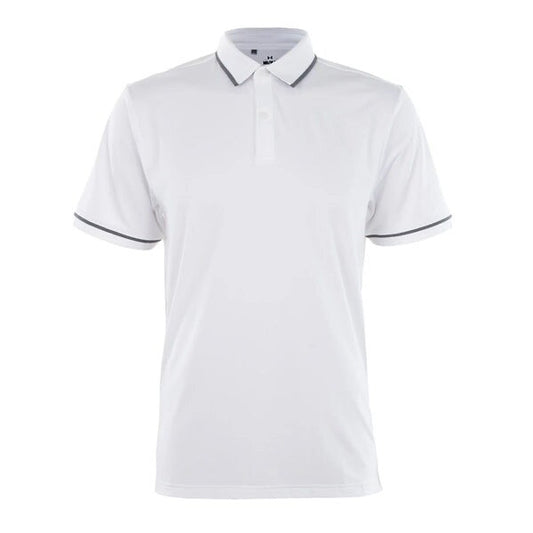 $65 Under Armour Men's T2 Green Tipped Polo - White/Grey - Medium -New With Tag