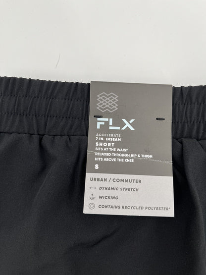 FLX Men’s 7” Dynamic Stretch Lined Training Shorts - Black Size: Small - New