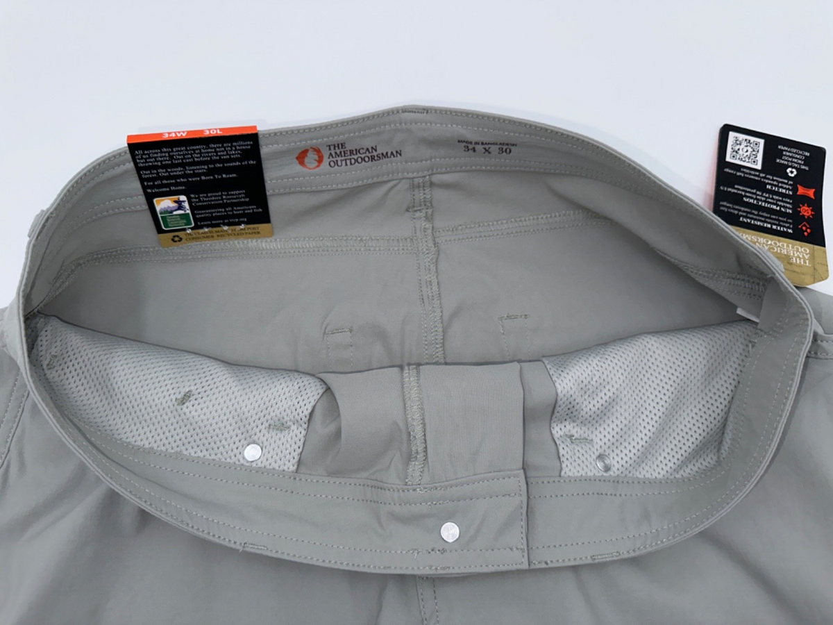 $60 The American Outdoorsman Men's Pant - Limestone - Size 34W x 30L - New