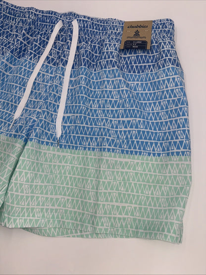 $70 Chubbies The Ocean Trifectas 5.5" Inseam Swim Trunks- Multi -XLarge -New Tag