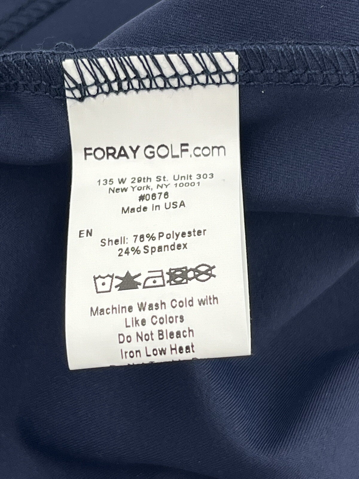 Foray Golf Women’s Zip front sleeveless Polo Shirt-Navy- Small-NEW Tag $130