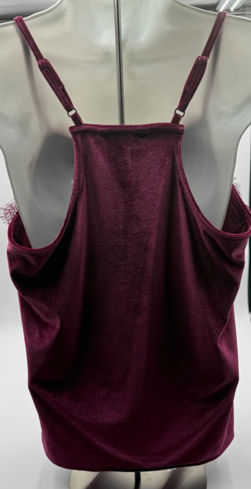 Nine West Women’s-Woven Cami Top -Burgundy-Medium-New Tag
