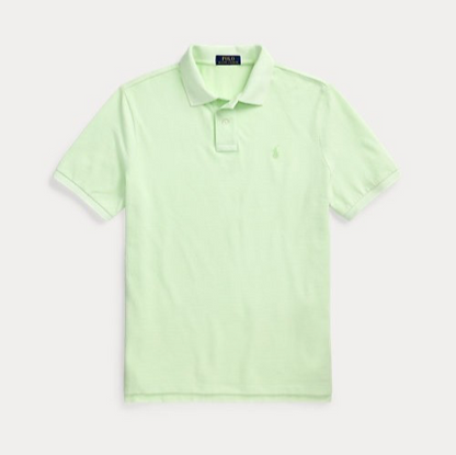 $110 Polo Ralph Lauren Men’s Custom Slim Fit Mesh Polo Shirt - Green - Medium