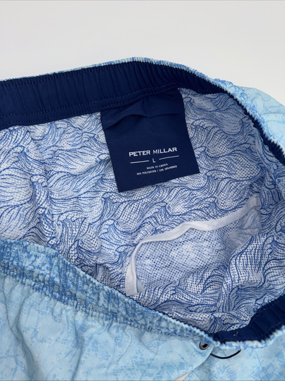 $100 Peter Millar Men’s Tropical Stingray Swim Trunks - Blue- Large- NWT