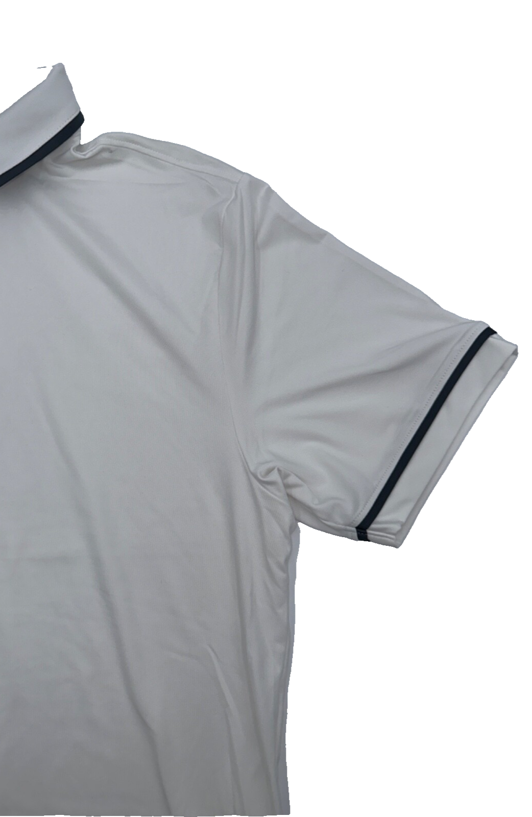 $65 Under Armour Men's T2 Green Tipped Polo - White/Grey - Medium -New With Tag