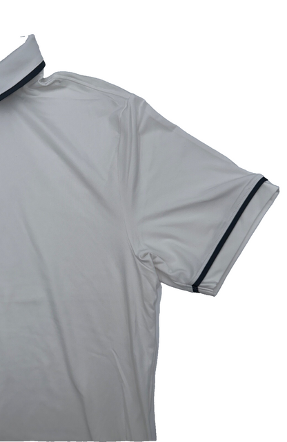 $65 Under Armour Men's T2 Green Tipped Polo - White/Grey - Medium -New With Tag