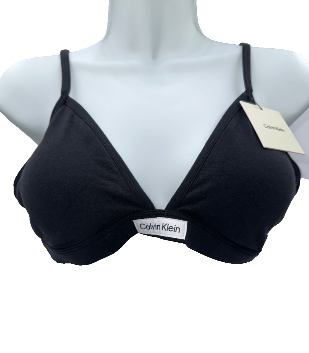 $32 Calvin Klein Women’s Classic Comfort Lightly Lined Triangle Bra-Black-Large
