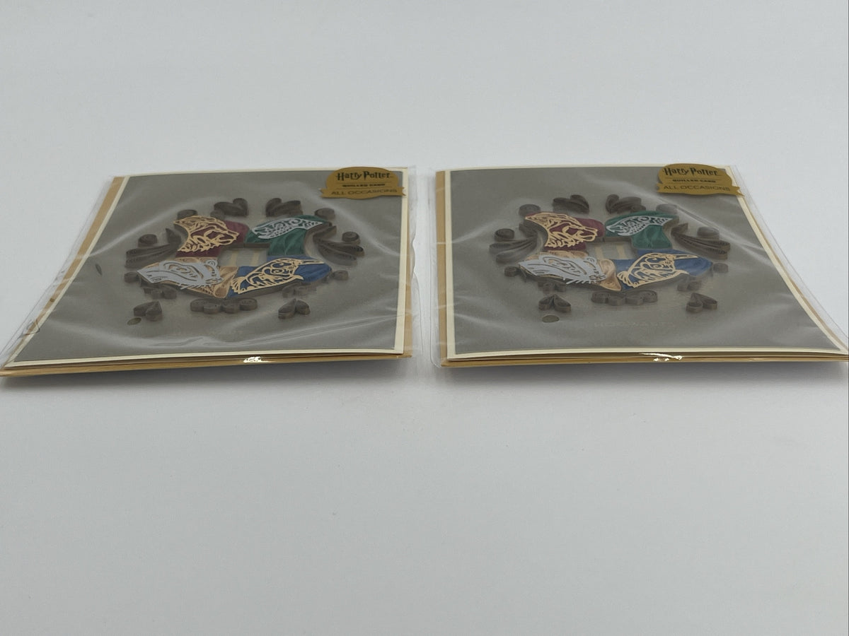 2 PopCraft Card High Quality Quilling HARRY POTTER HOGWARTS Blank inside $13.50