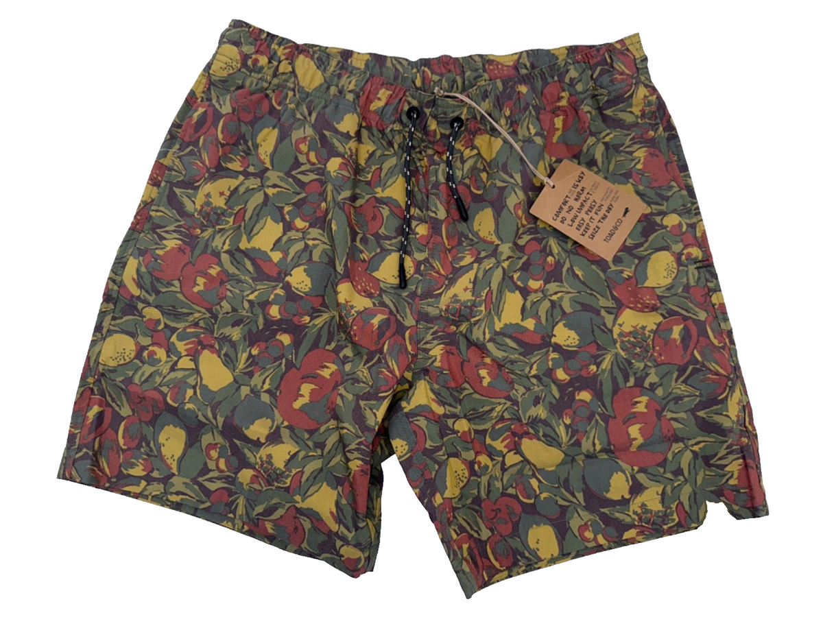 $68 Toad & Co Men’s Boundless Pull On Shorts -Chive Fruit- Large -New With Tag
