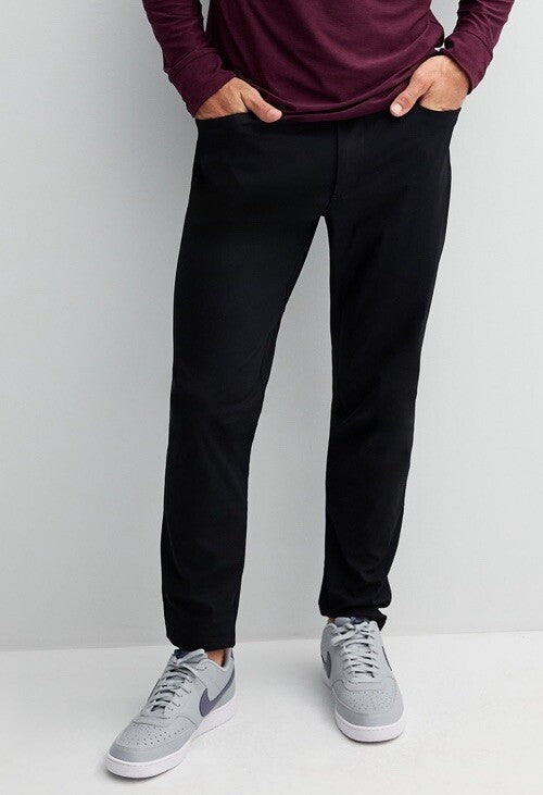 FLX Men’s Premium Slim 5 Pocket Pants- Black- 32W 32L - New Tags