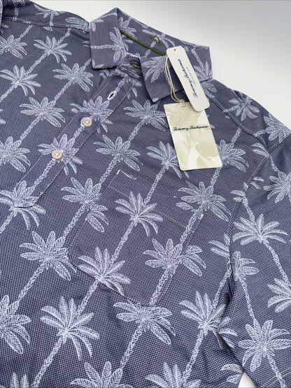 $118 Tommy Bahama Men’s San Lucio Palm Lane Polo Shirt-Blue Hawaiian-Medium-New