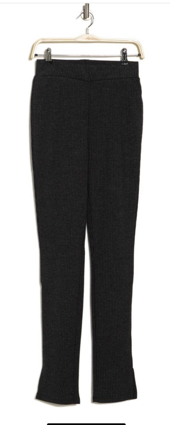 We Wore What Women's Ribbed Seamless Stretch Leggings Black - Size Small  $98