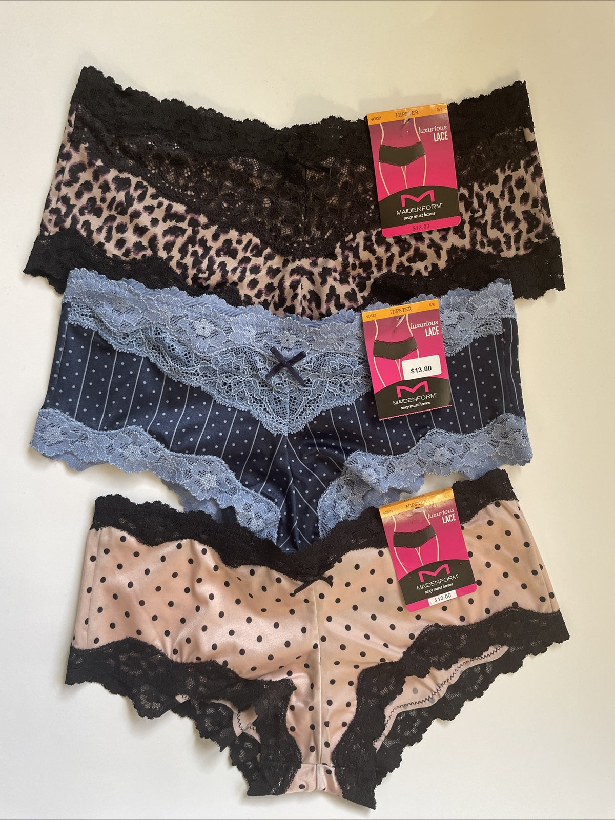 MAIDENFORM Hipster 3 Pairs #40823 Size: 5/Small- Mix Color Combo -NEW