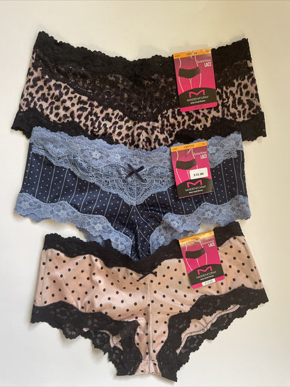 MAIDENFORM Hipster 3 Pairs #40823 Size: 5/Small- Mix Color Combo -NEW