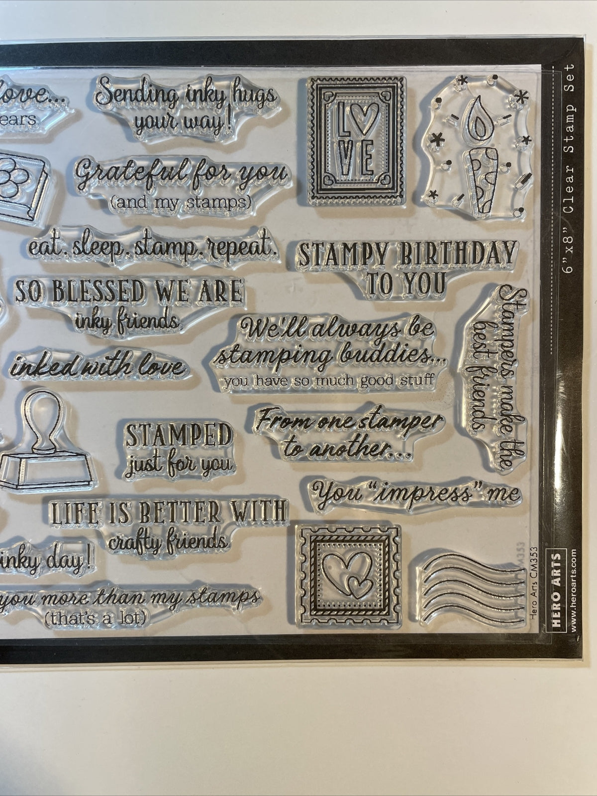 Hero Arts Poly Clear Stamps CM353 - 6" x 8" set - Best Price