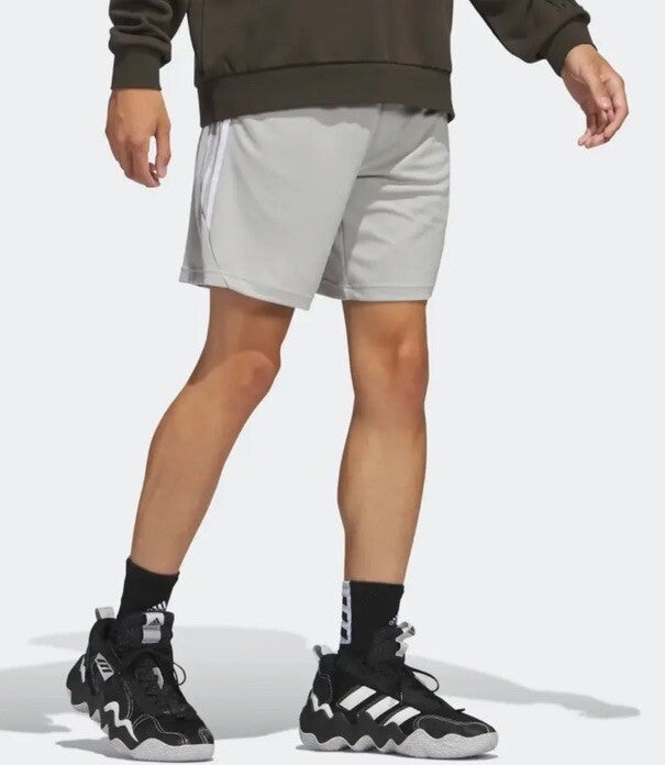 Adidas Men’s 3 Stripes 9” Basketball Shorts - Gray - Medium  NWT