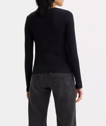 $40 Levi's Women's Long Sleeve Shirt - Black - Medium - New With Tags