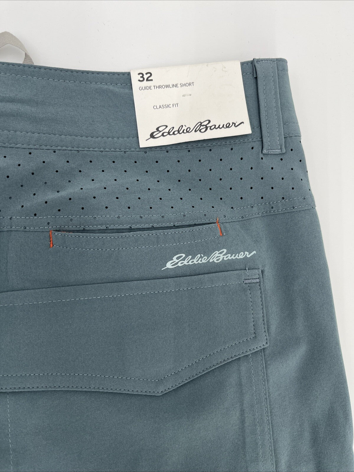 $90 Eddie Bauer Mr Guide Throwline 10" Shorts Lightweight-Graphite-Size: 32W-New