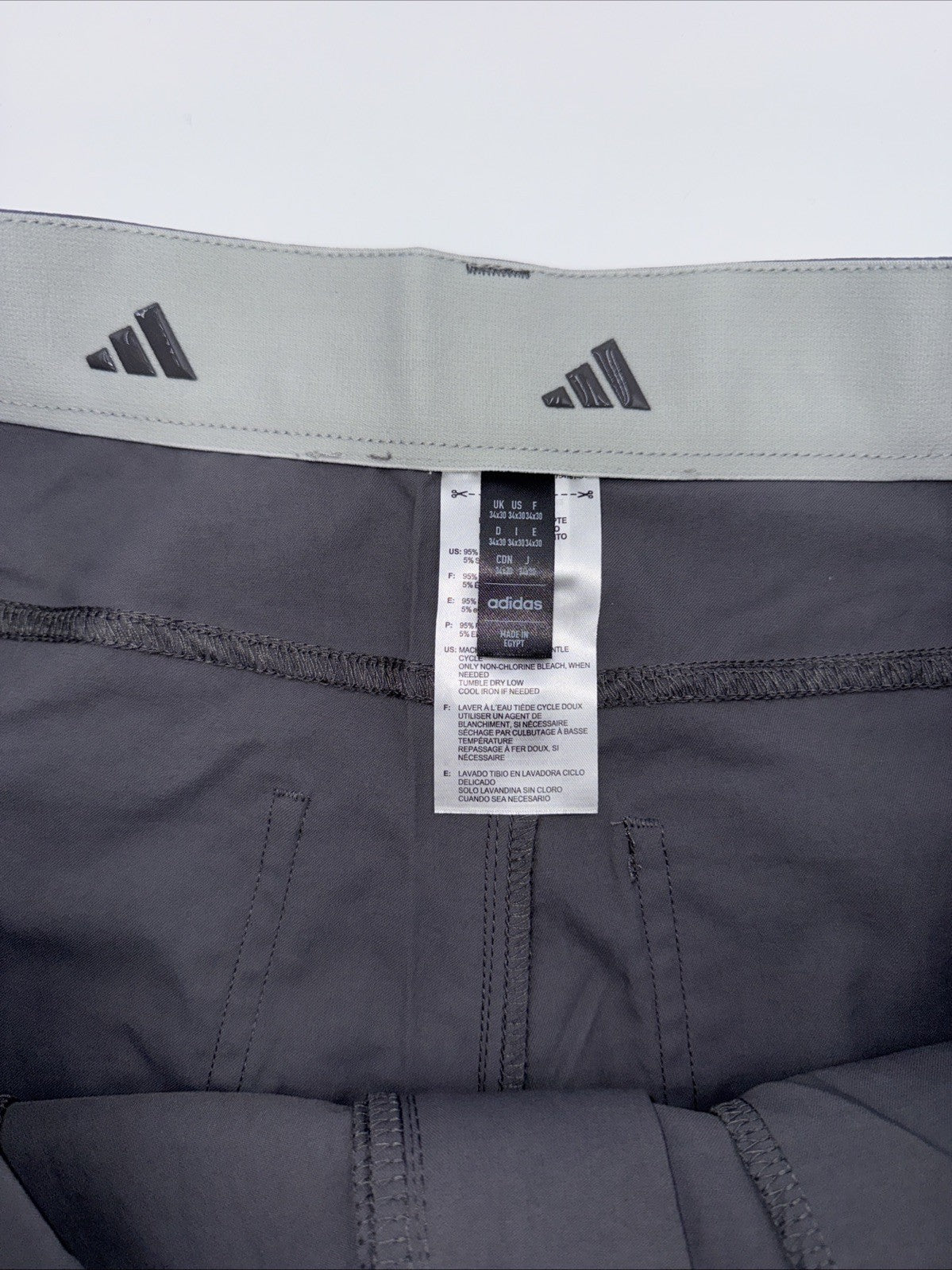 $80 ADIDAS Men's Ultimate 365  5-Pocket Tapered Golf Pants-Grey 5 -34W 30L-New