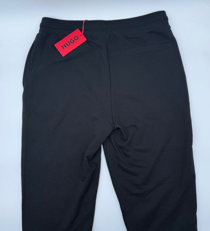 $118 Hugo Men’s-Dillumi Regular-Fit Logo Embossed Jogger- Black- Large- New Tag