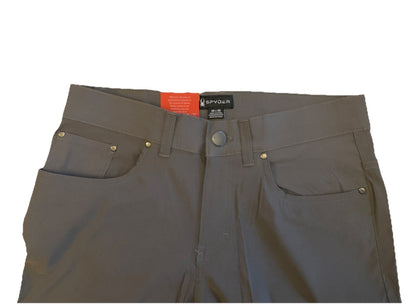 $128 Spyder Men’s Water Resistant 5 Pocket Tech Pants- Polar- 30W 30L-New Tag