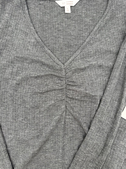 LC Lauren Conrad Women’s- Cozy Longsleeve Shirt- Grey- Large-New Tag