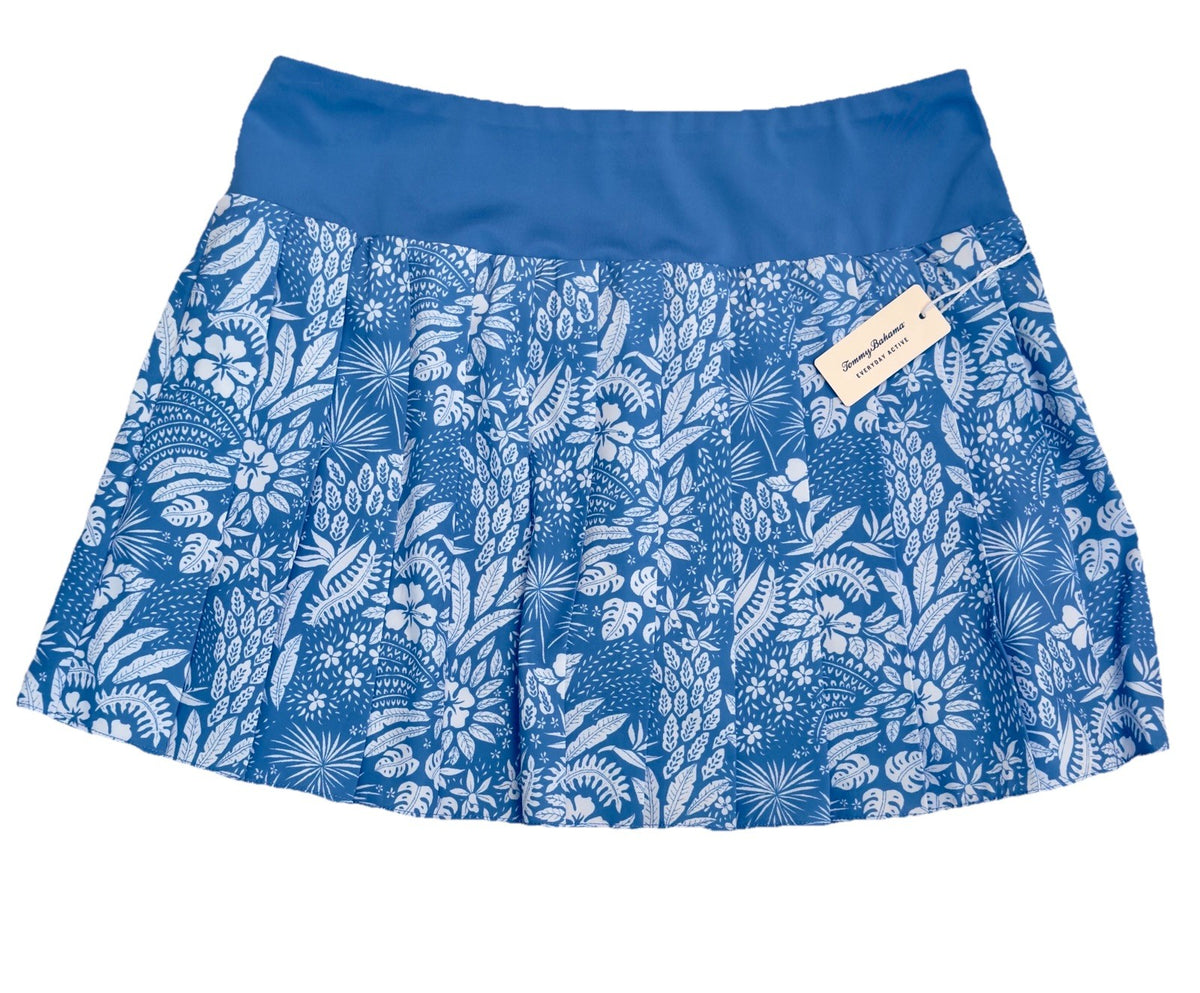 $118 Tommy Bahama Women’s- Everyday Active Golf Skort -Blue/White Floral-Small