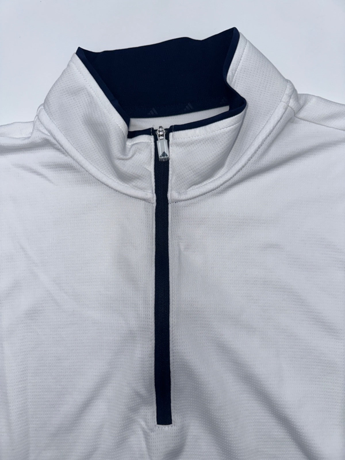 $70 Adidas Men’s Lightweight Half Zip Top - White - Large - New With Tags