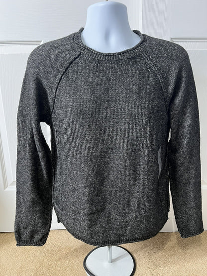 And Now This Mens Waffle-Knit Crew Neck Pullover Sweater-Black-Small-New Tag $50