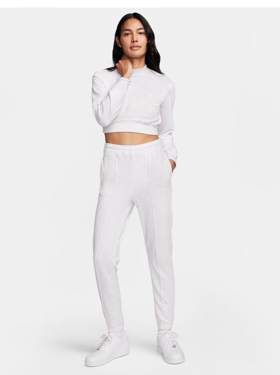 Nike Women's Sportswear Chill Terry High-Waisted Joggers-Birch Heather-Medium