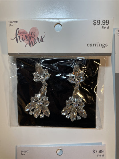 Combo Lot 4 PCs Studio His & Hers WEDDING Set: Earrings- Headpiece- Bracelets
