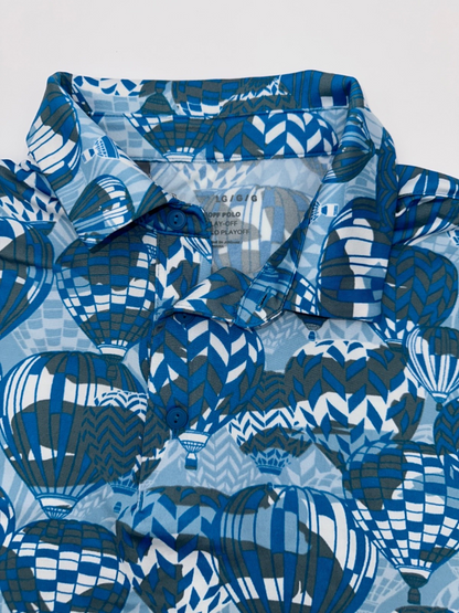 $70 Under Armour Men's Playoff 3.0 Hot Air Balloon Polo Shirt - Blue - Large-New