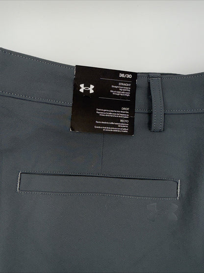 Under Armor Men’s Wicking Golf Flat Front Tech Pants-Pitch Gray-Size 36W 30L-New