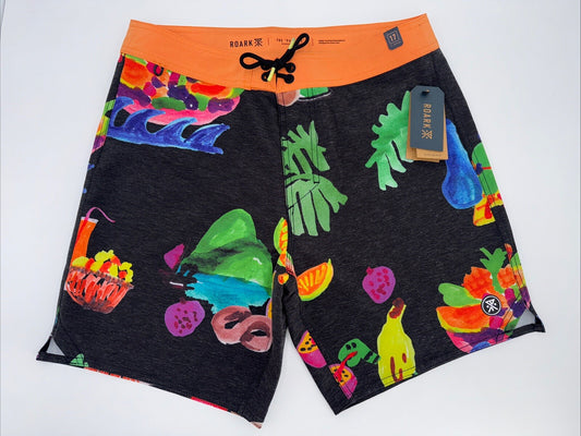 $66 Roark Men’s Passage Tahiti Treat 17” Boardshorts-Multi -Size: 30W-New Tags