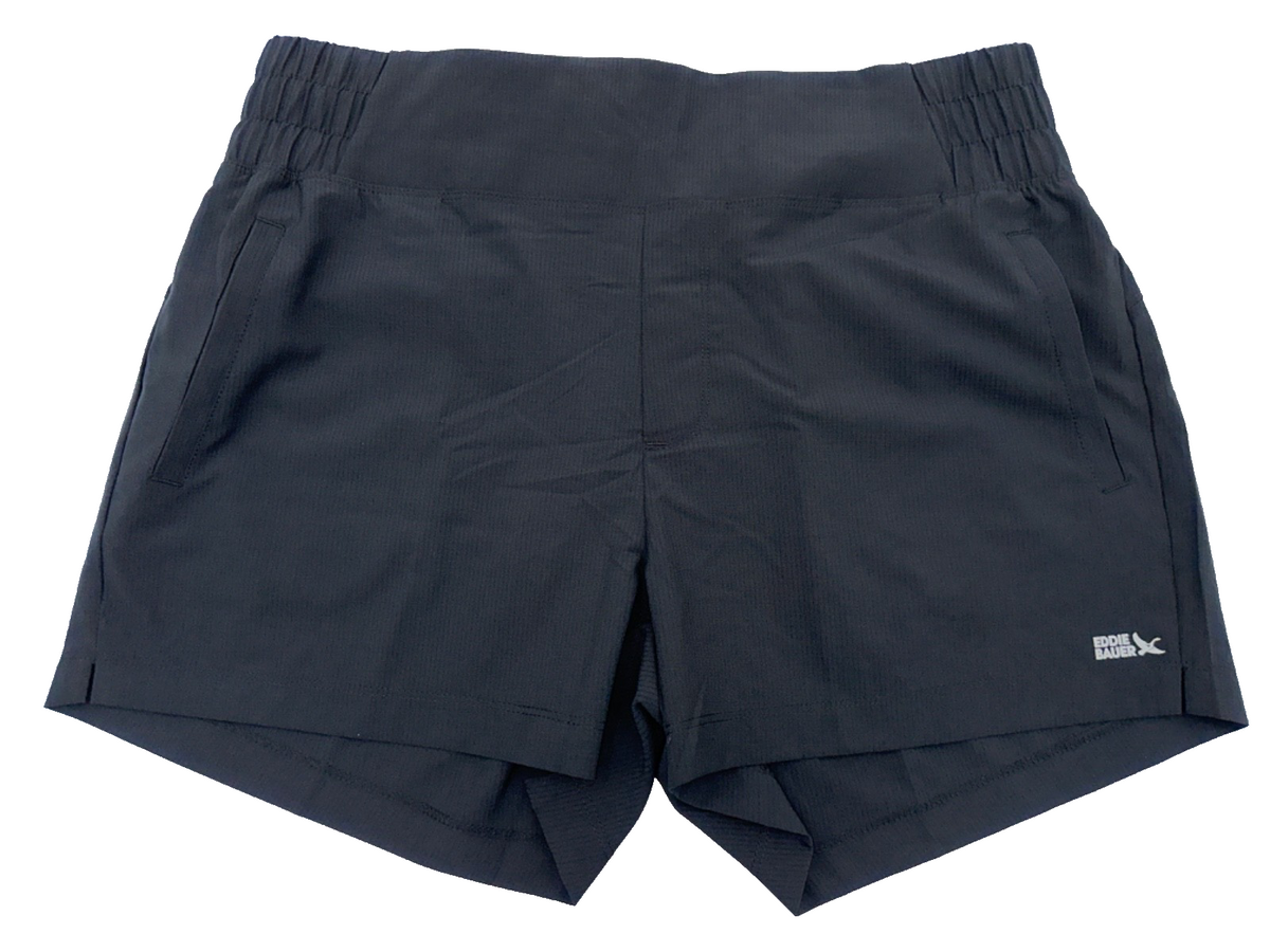 $55 Eddie Bauer Women's Treeline Short 3.5” - Black - Medium - New With Tag