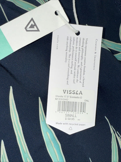 $60 Vissla Men’s Shoots Ecolastic Volley 17.5” Board Shorts-  Navy - Small -New