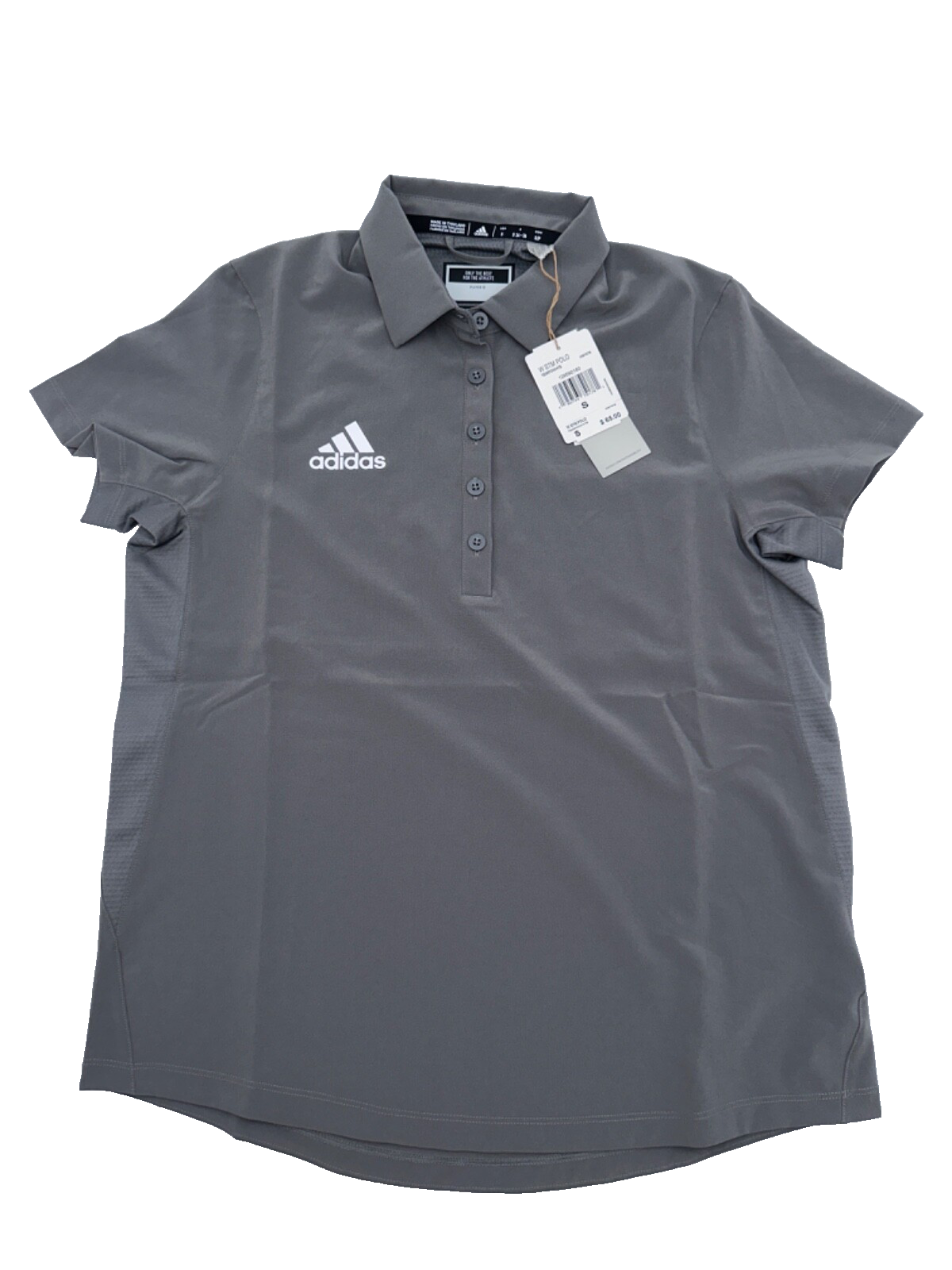 $65 Adidas Women's Golf Polo -129590160 - Grey/White  - Small - New With Tags