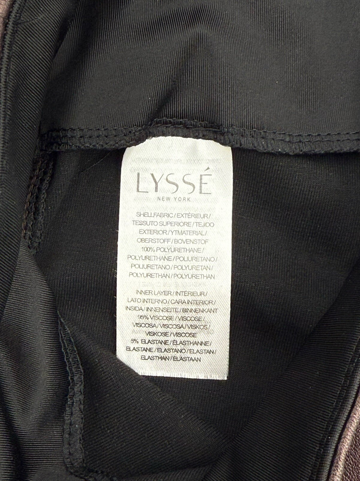 $108 Lysse Women's Stretch Skinny Faux Leather Leggings Pants-Copper -Small- New