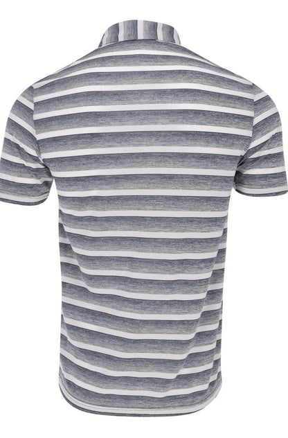 $60 Adidas Men’s Two Color Stripe Polo Shirt- Collegiate Navy-Size: Medium-New