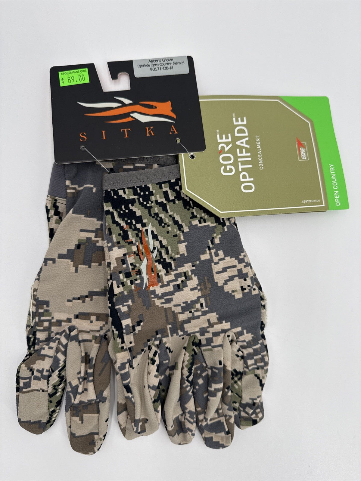 $89 Sitka Ascent Glove Optifade Open Country Medium 90171-OB-Medium- New Tags