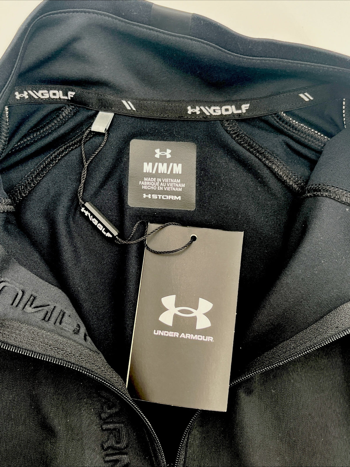 Under Armour Men’s 1/2 Zip Storm GOLF Sweatshirt-Black-MEDIUM- New-MSRP $80