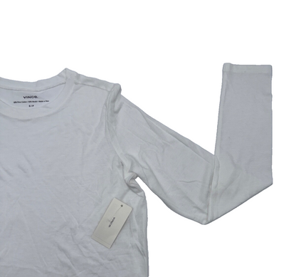 $98 Vince Women's Cotton Long Sleeve Shirt - White - Small - New With Tags
