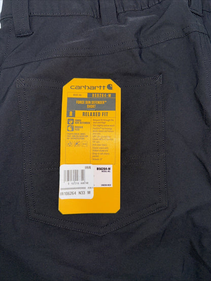 Carhartt Men's Force Sun Defender Relaxed Fit Lightweight Shorts-Black-Medium
