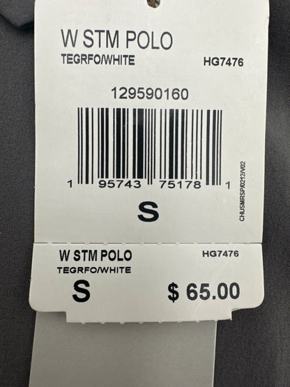 $65 Adidas Women's Golf Polo -129590160 - Grey/White  - Small - New With Tags