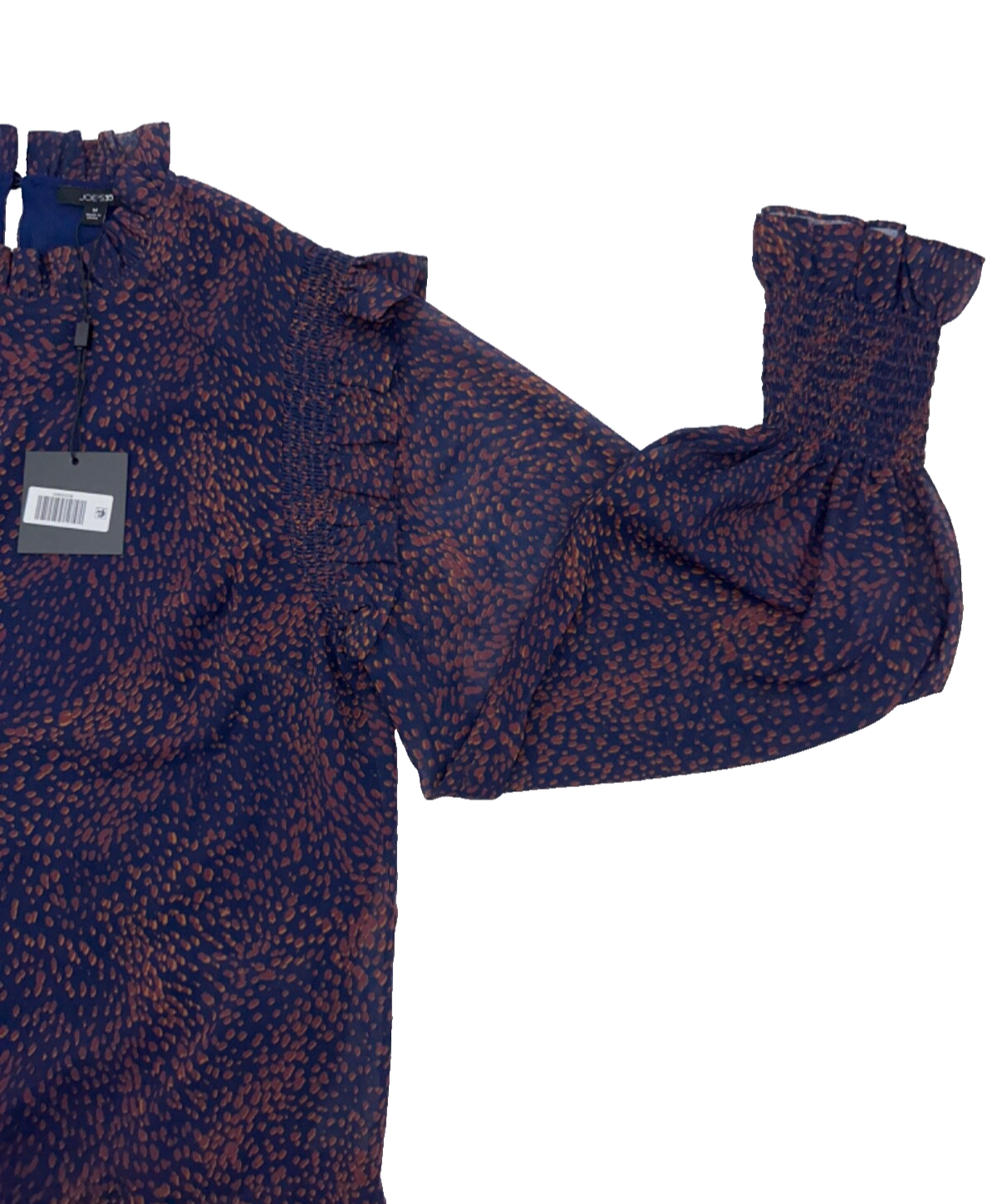 $178 Joes Jeans Women's Micro Animal Print Top - Navy - Medium - New With Tags