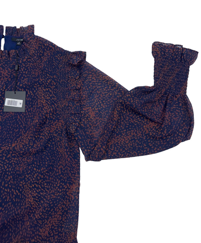 $178 Joes Jeans Women's Micro Animal Print Top - Navy - Medium - New With Tags