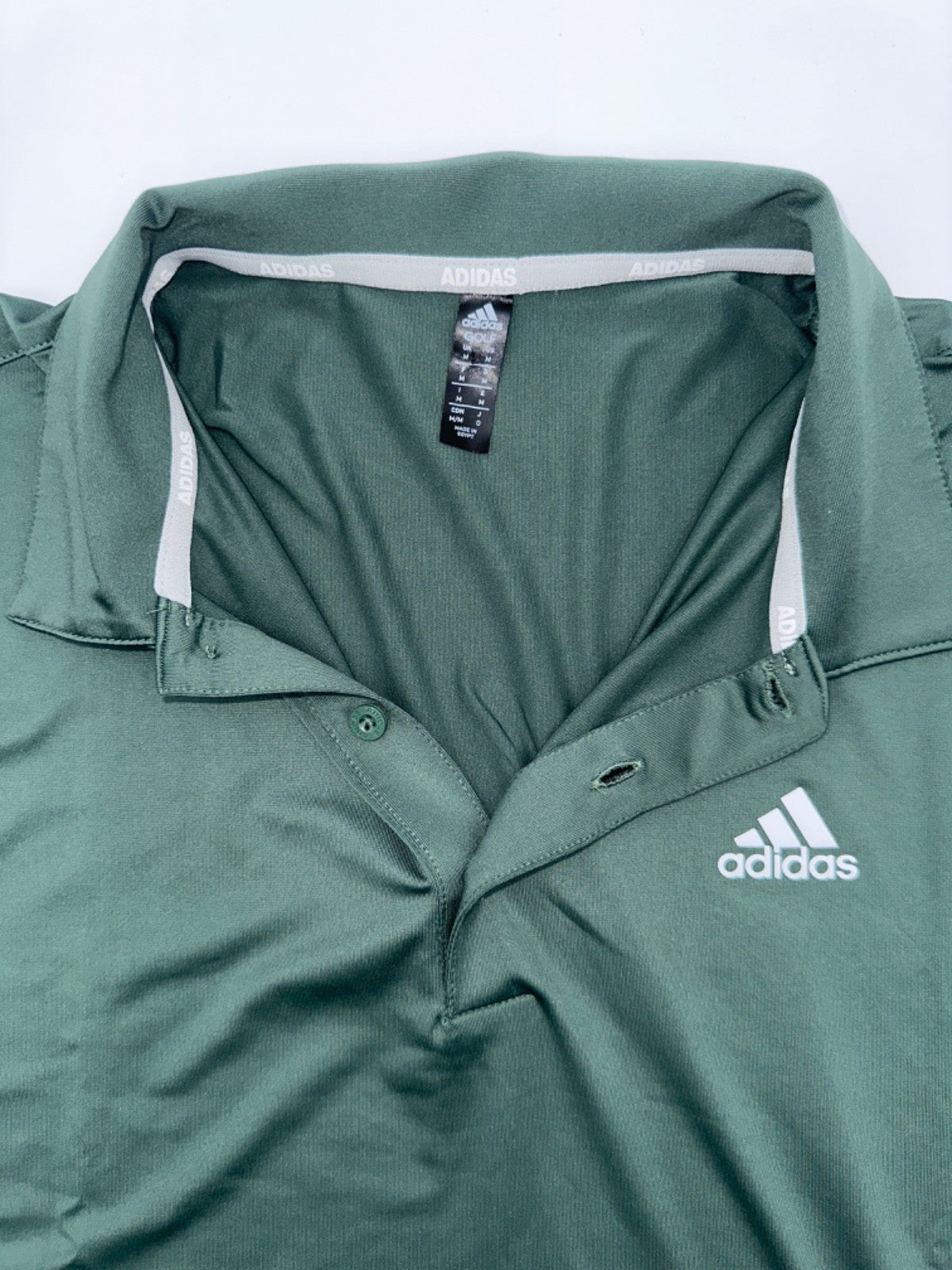 $65 Adidas Men's Solid Golf Polo Shirt - Green Oxide - Medium - New With Tags